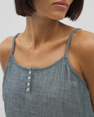 DARK SEA CROSSDYE - Cotton Gauze Pajama Cami