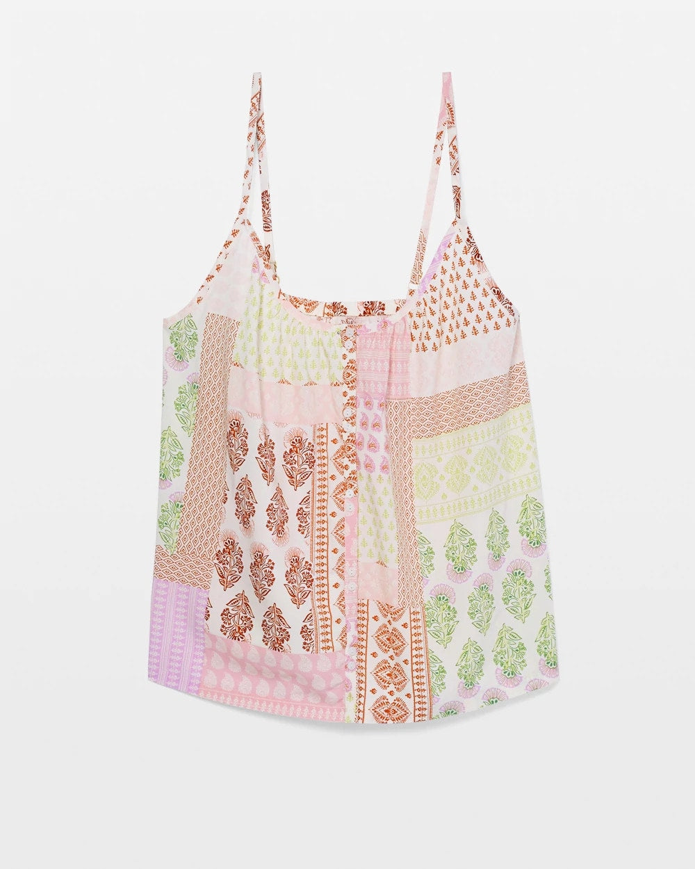 PERFECT PATCHWORK WHITE S - Pajama Cami
