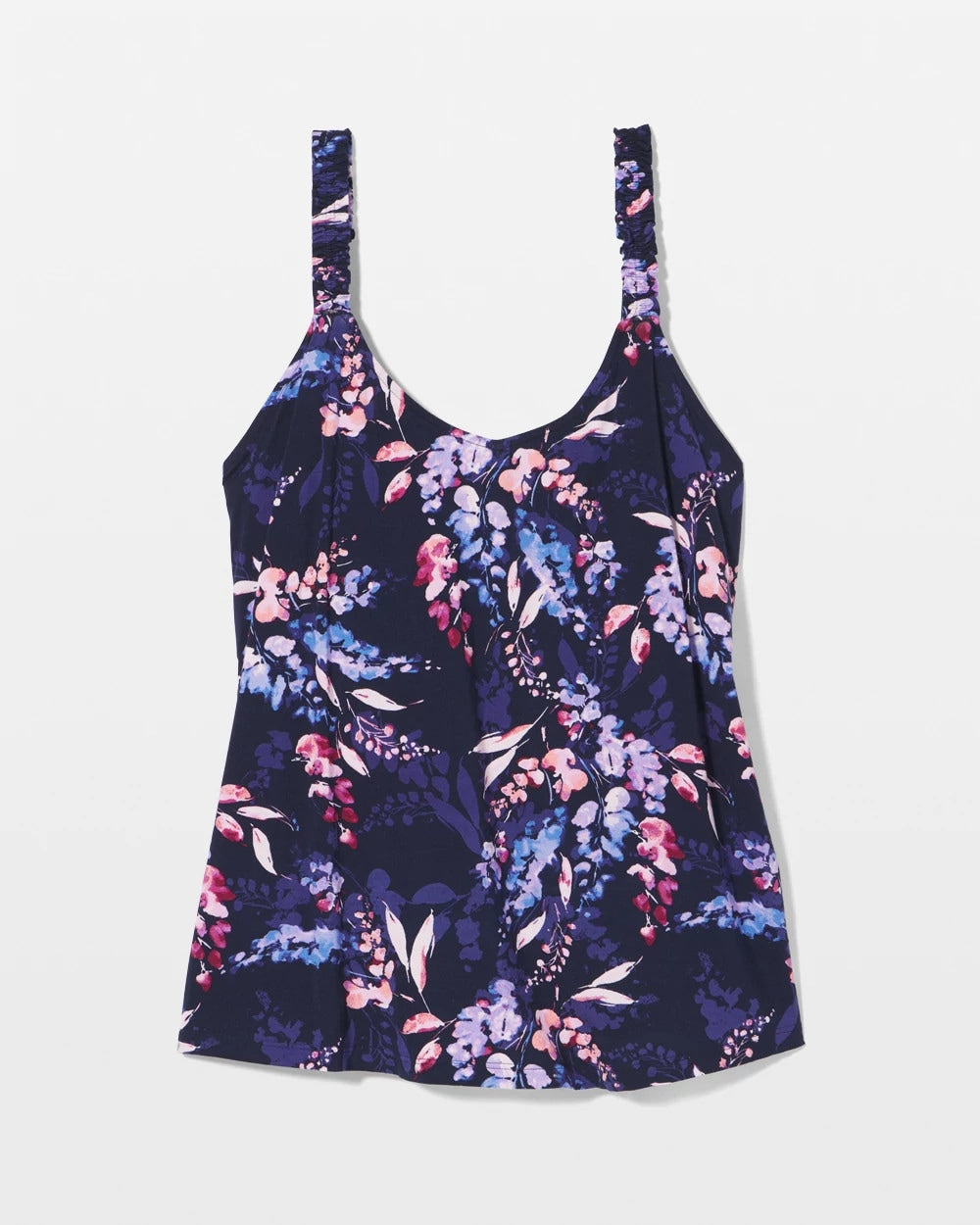 BLOOM BRIGHTLY NAVY - Mini Ruffle Pajama Cami