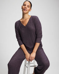 GRAY INK/PEARLED IVORY - Long Sleeve Pajama Tee