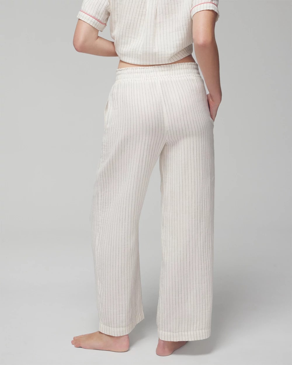 DBL CLOTH BW STRIPE - Pajama Pants