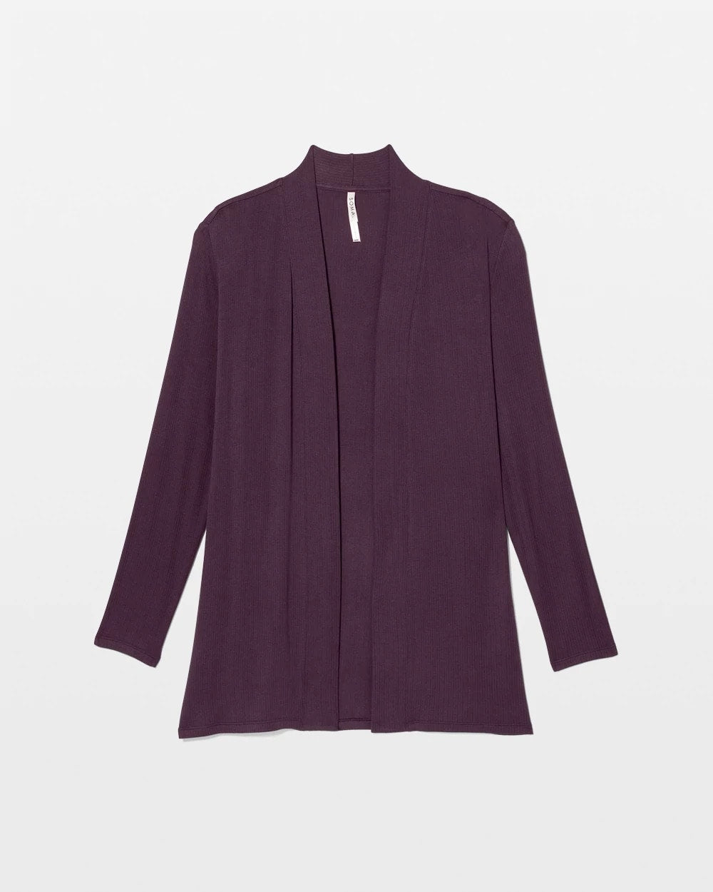 PLUM PERFECT - Lightweight Rib Knit Long Sleeve Wrap