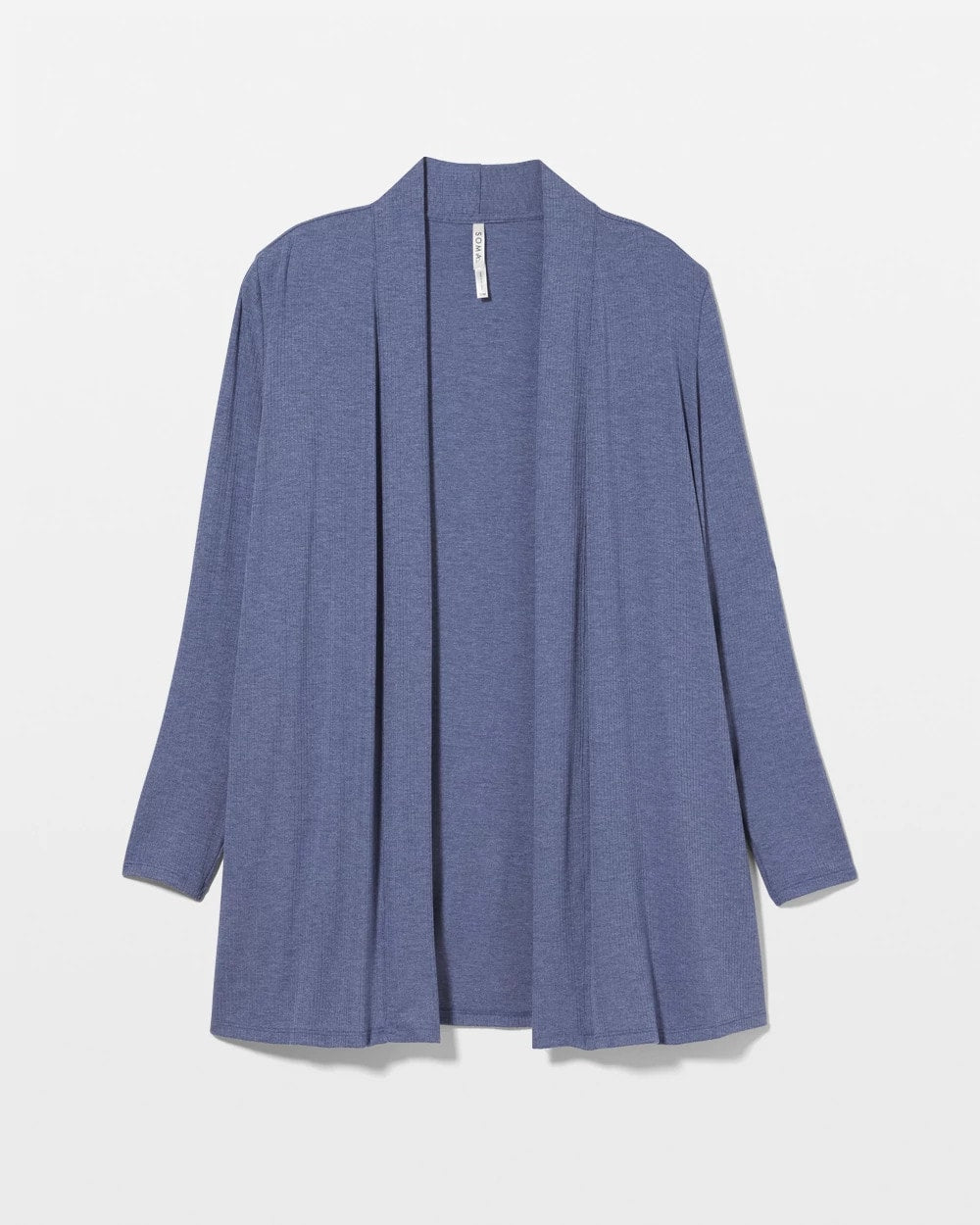 HEATHER DUSK - Lightweight Rib Knit Long Sleeve Wrap