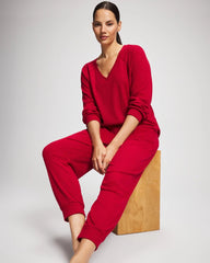 PAINT THE TOWN RED - Banded Pajama Bottom