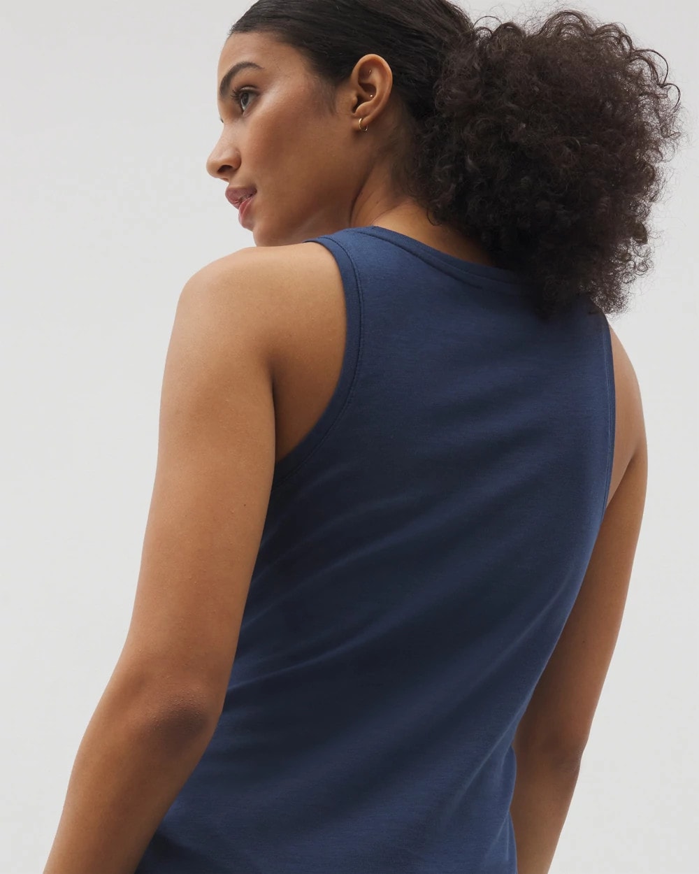 INK BLUE - Ruched Pajama Tank