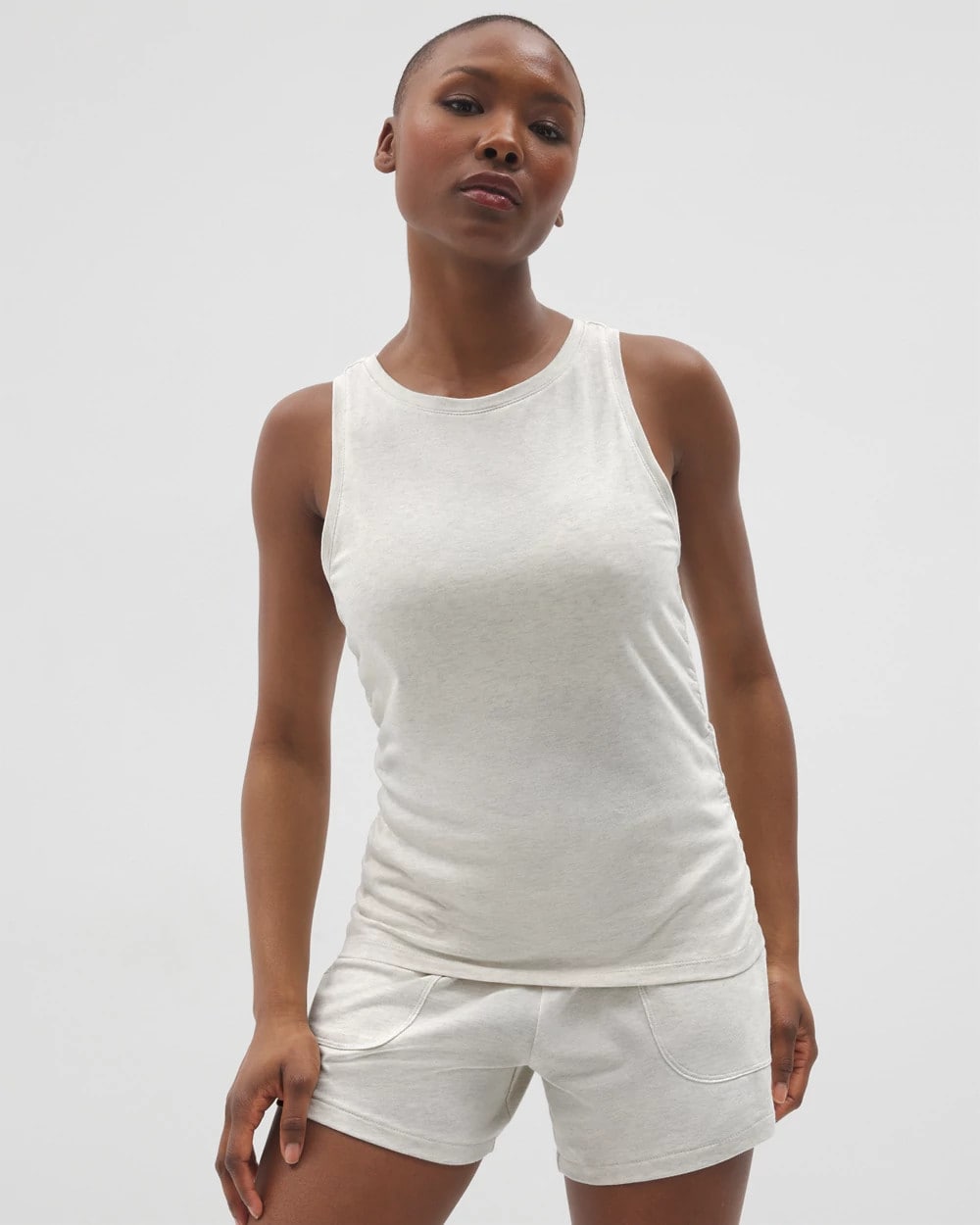HEATHER CRYSTAL - Ruched Pajama Tank