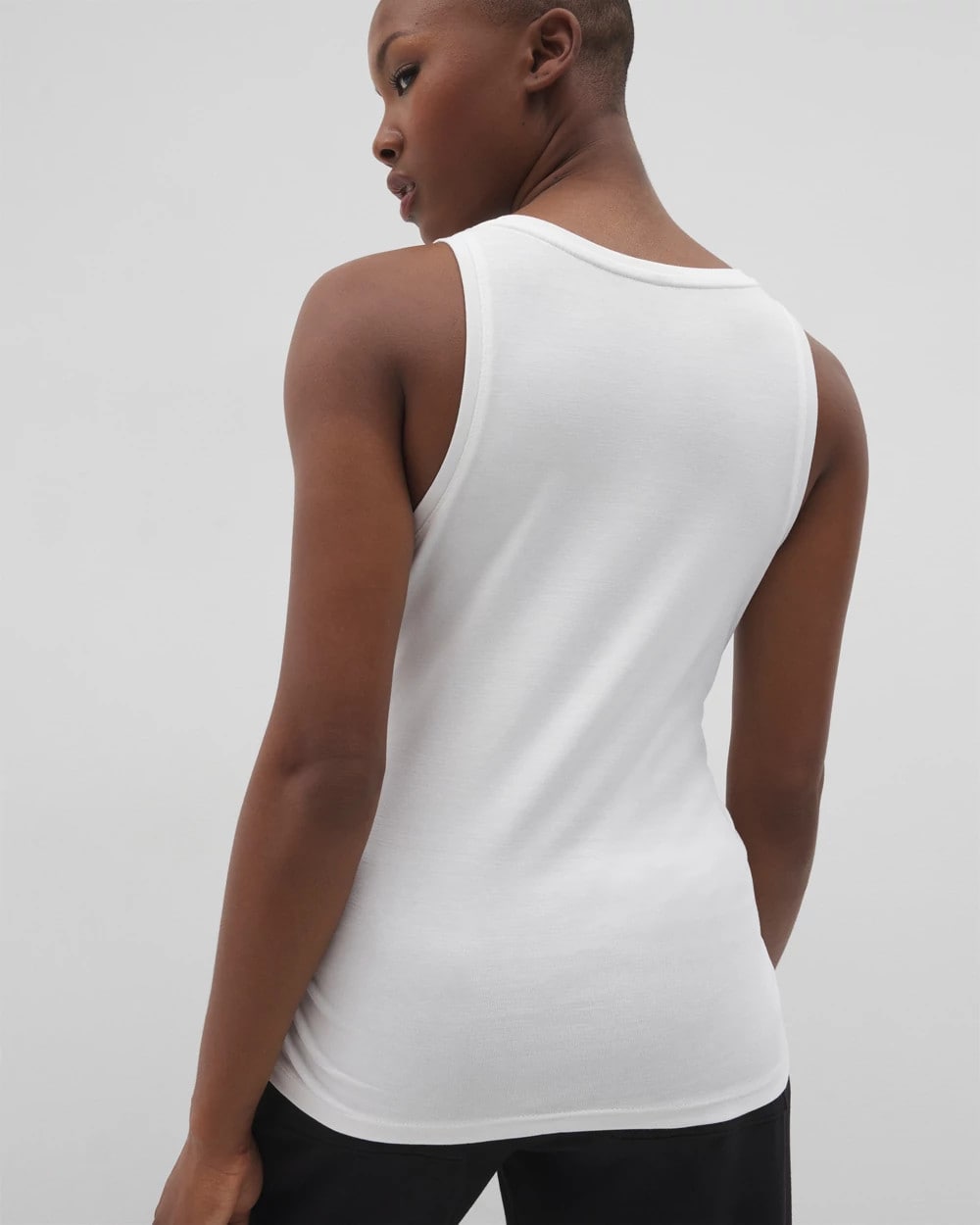 OPTIC WHITE - Ruched Pajama Tank