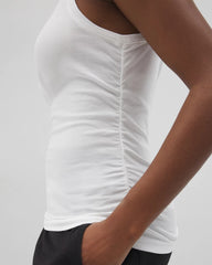 OPTIC WHITE - Ruched Pajama Tank
