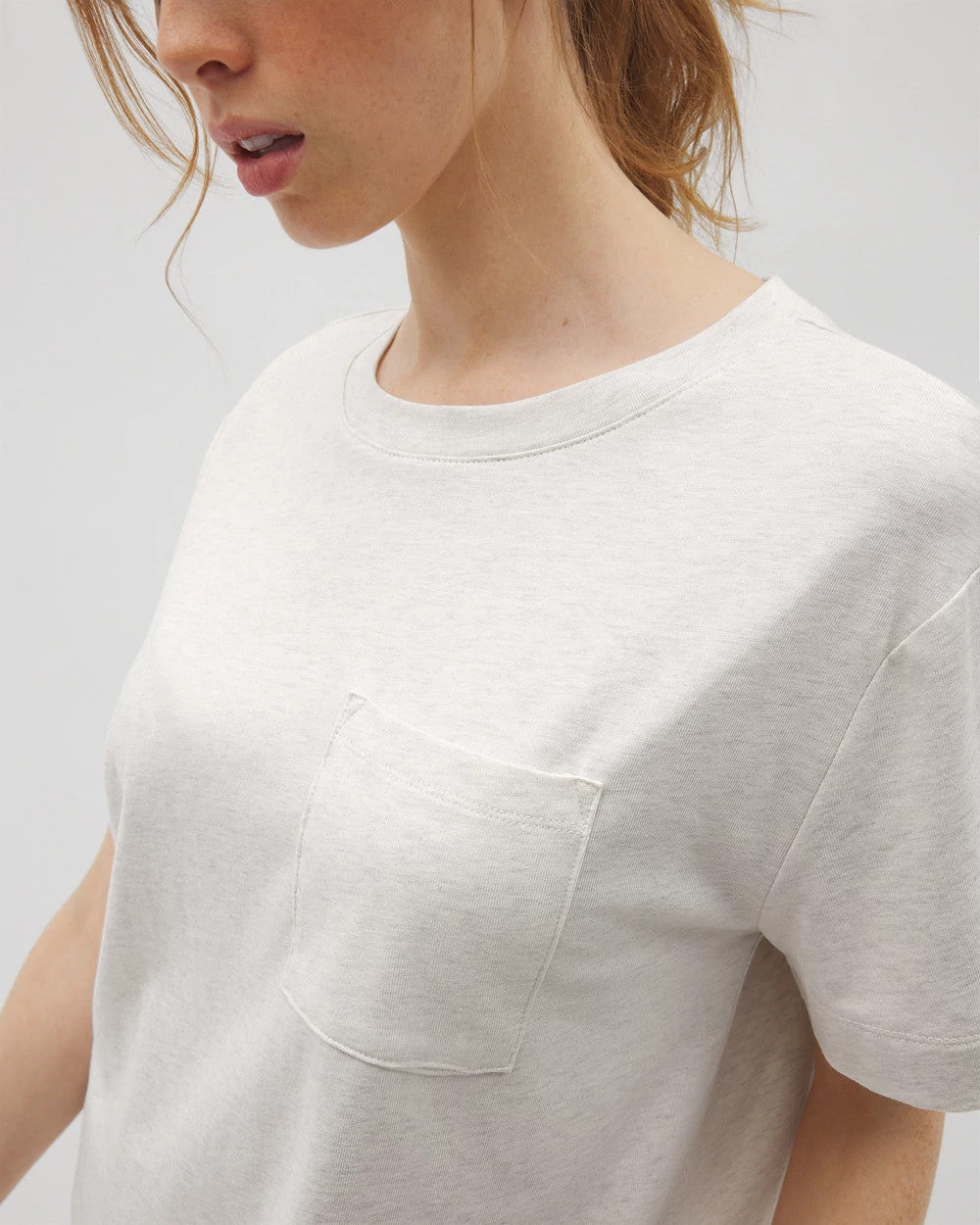 HEATHER CRYSTAL - Short-Sleeve Pocket Pajama Tee