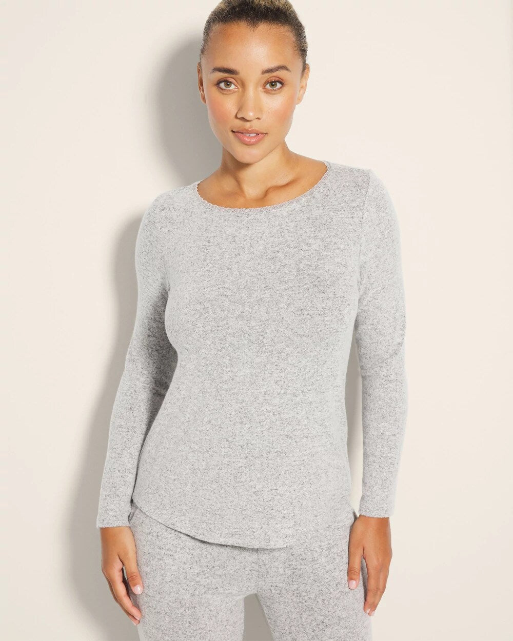 - Cozyluxe Long-Sleeve Pajama Top