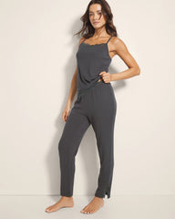 DARK EVERGLADE - Rib Ankle Pajama Pants