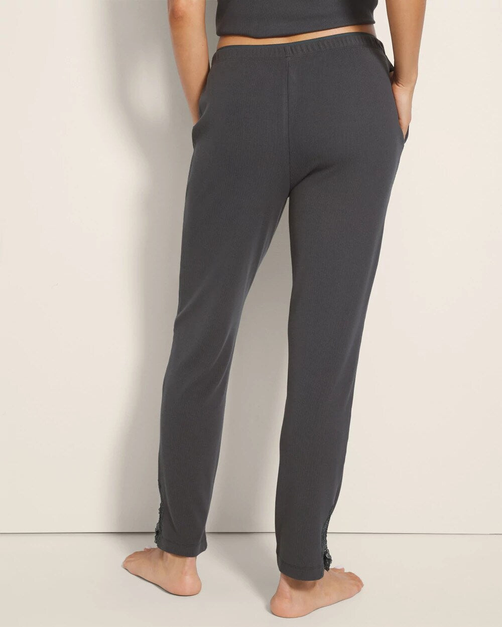 DARK EVERGLADE - Rib Ankle Pajama Pants