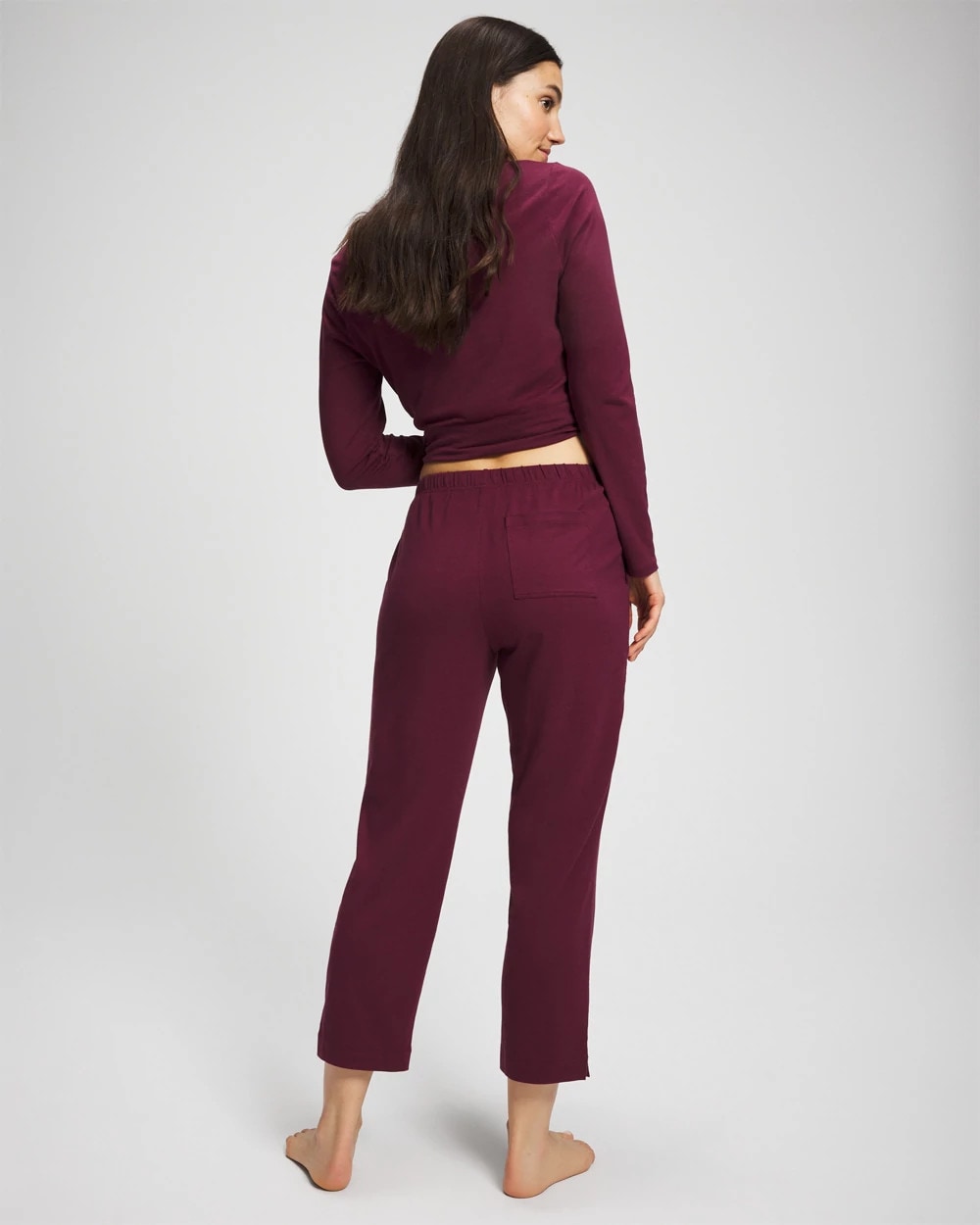 VELVET PLUM - Crop Pajama Pants