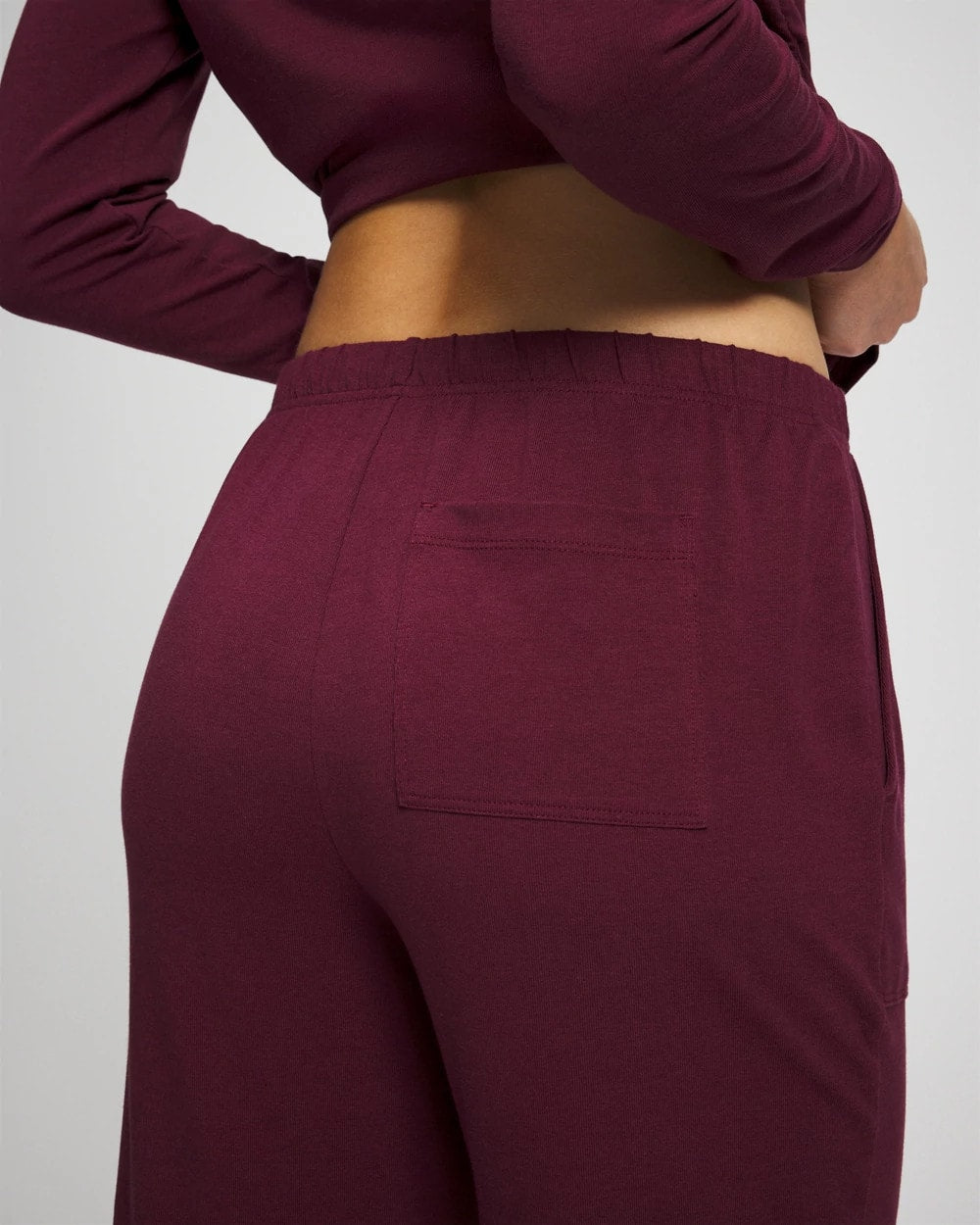 VELVET PLUM - Crop Pajama Pants