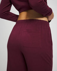 VELVET PLUM - Crop Pajama Pants
