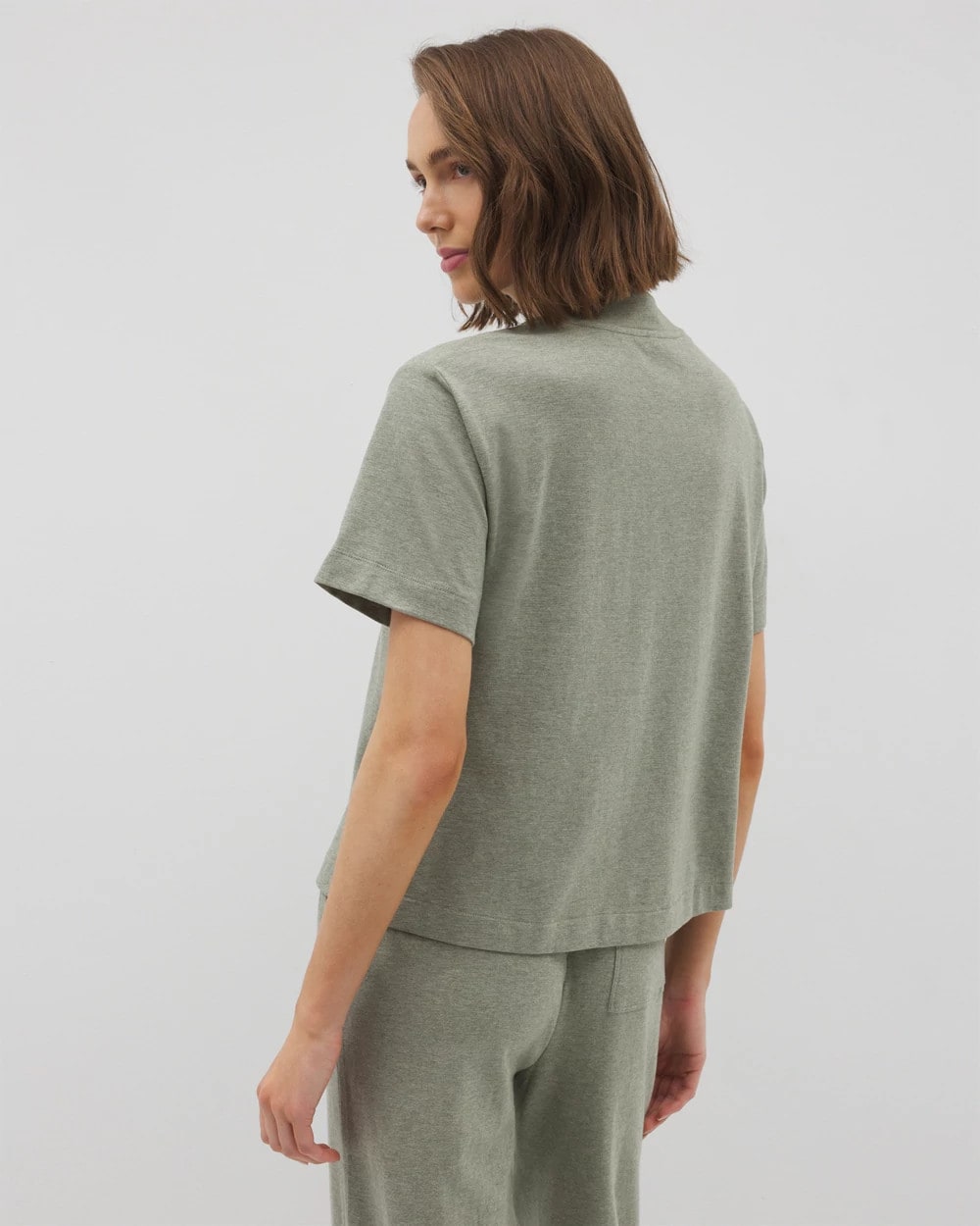 HEATHER HIGHLANDS - Button-Front Pajama Tee