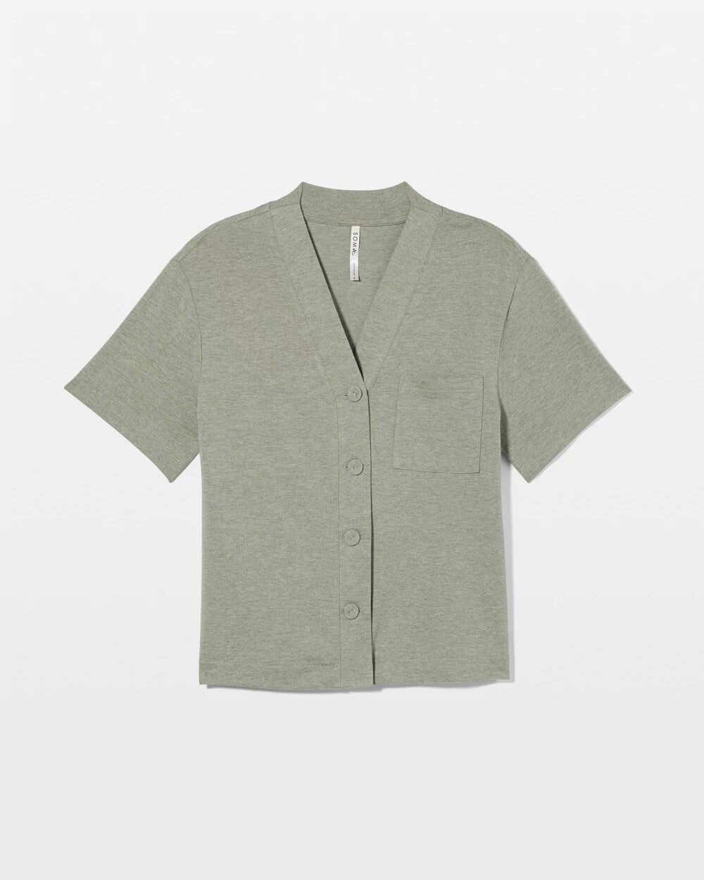 HEATHER HIGHLANDS - Button-Front Pajama Tee