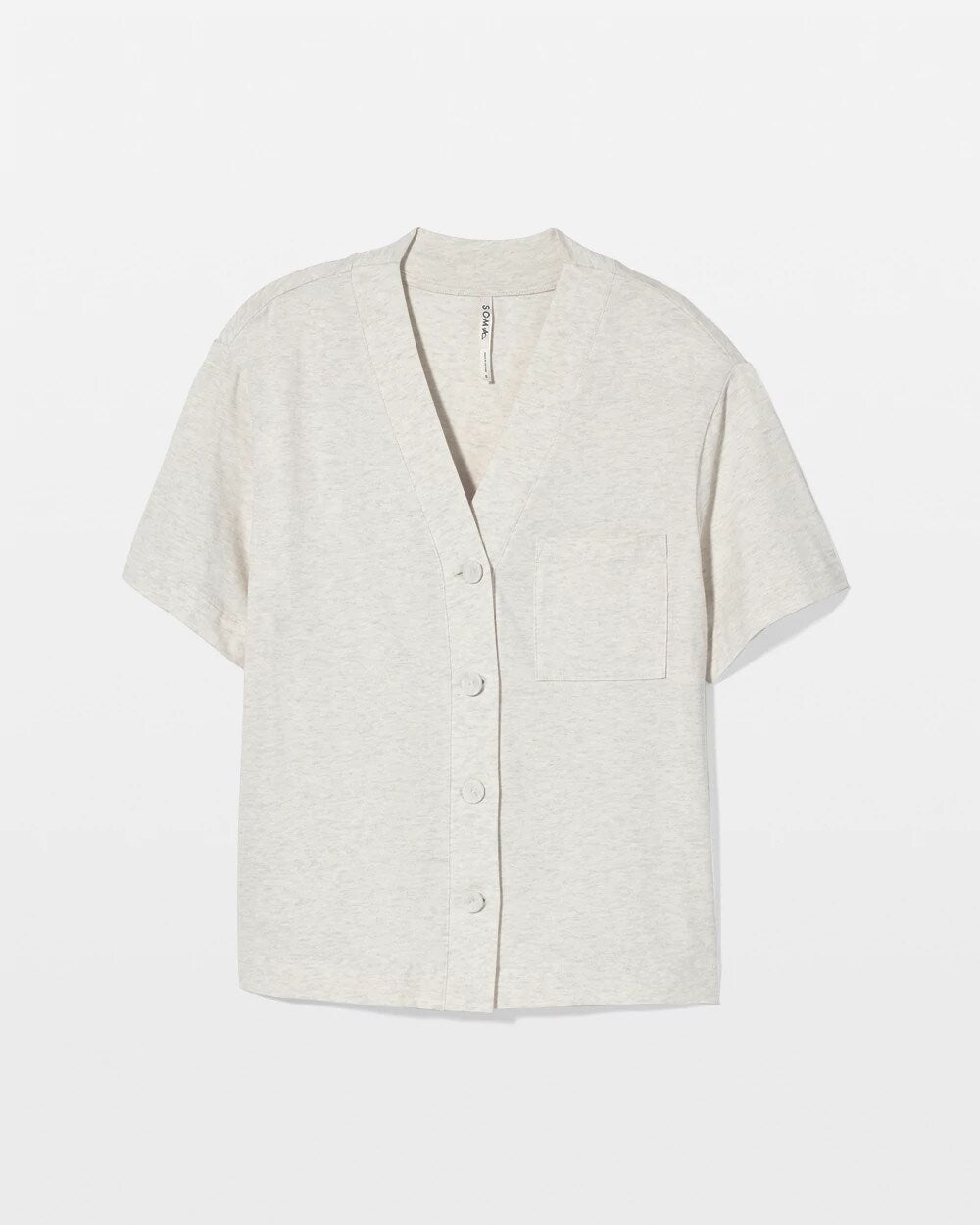 HEATHER CRYSTAL - Button-Front Pajama Tee