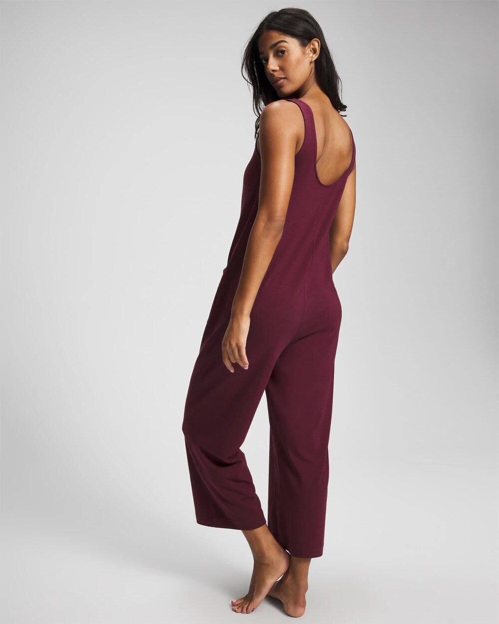 VELVET PLUM - Henley Jumpsuit