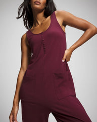 VELVET PLUM - Henley Jumpsuit