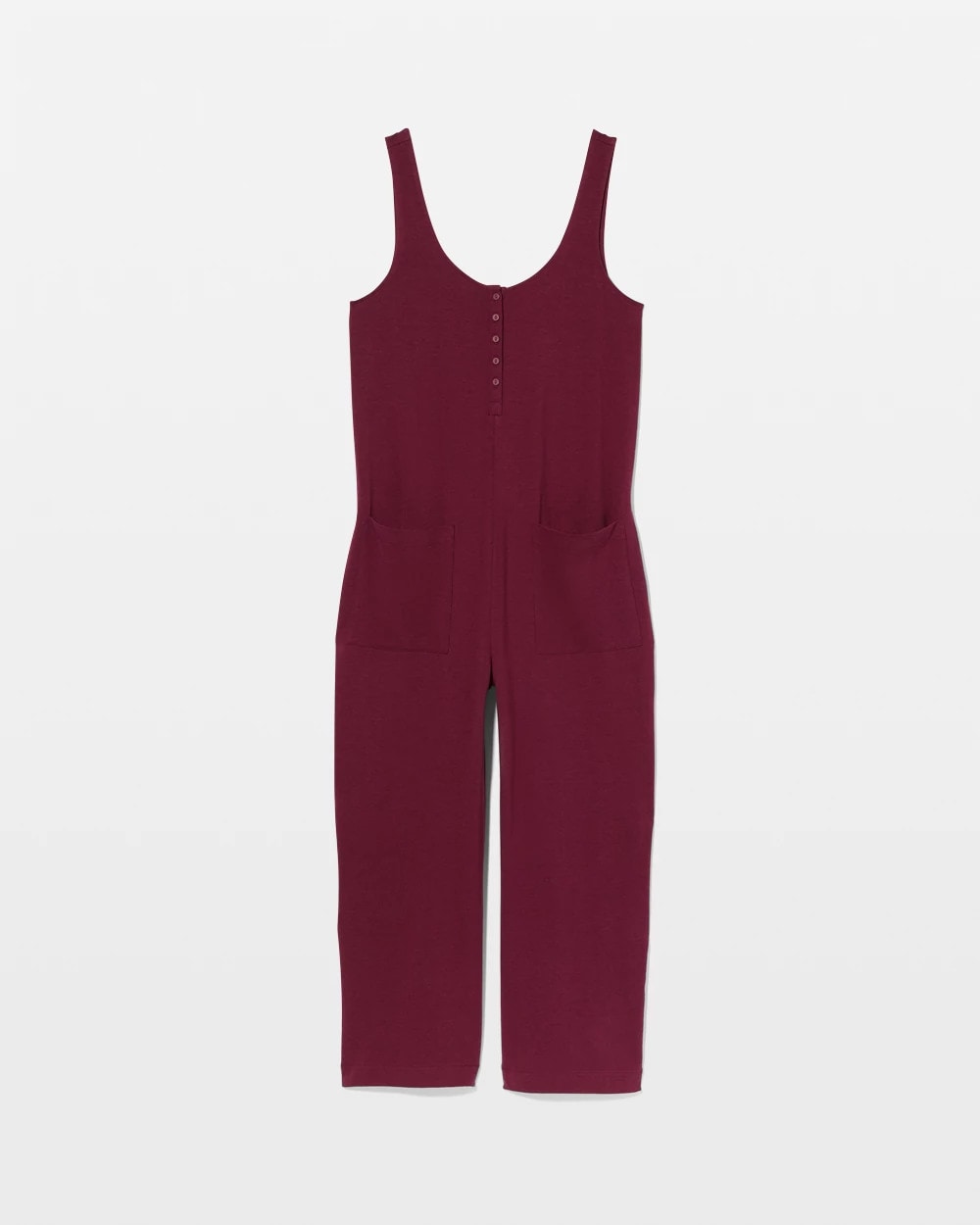 VELVET PLUM - Henley Jumpsuit