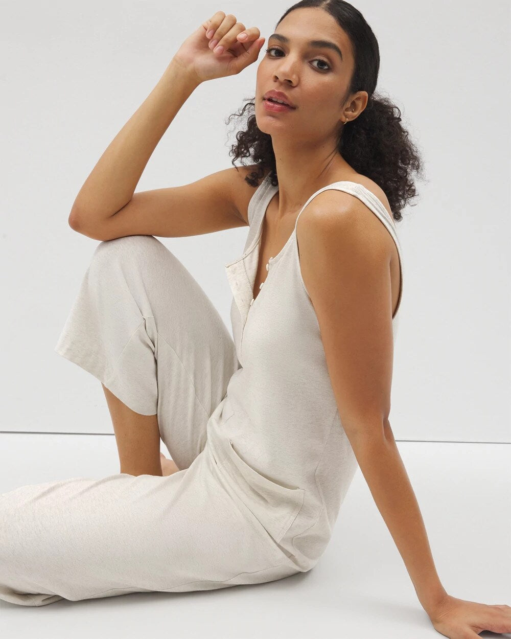 HEATHER CRYSTAL - Henley Jumpsuit