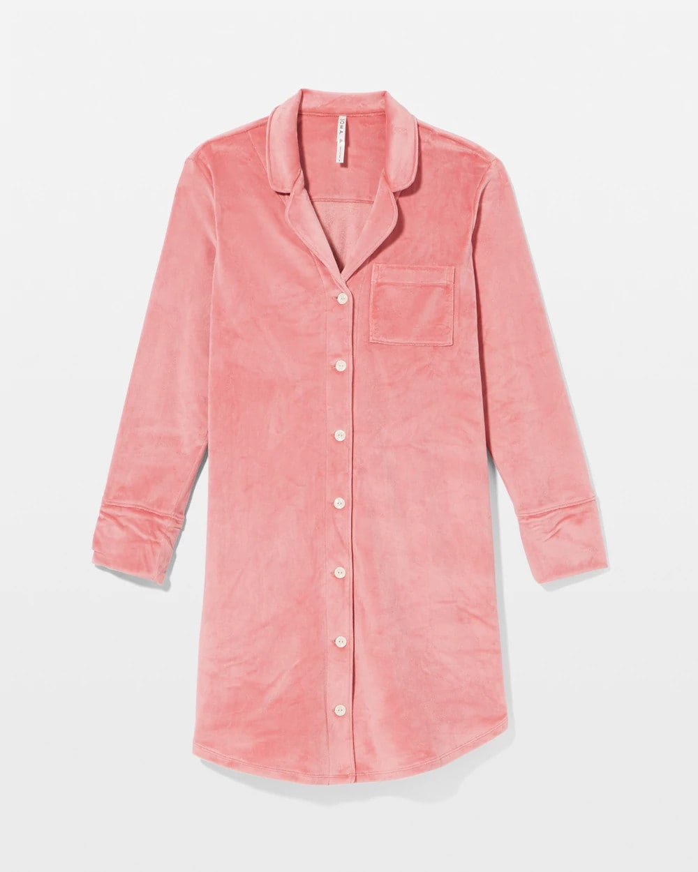 ANTIQUE PINK - Long-Sleeve Notch Collar Sleepshirt