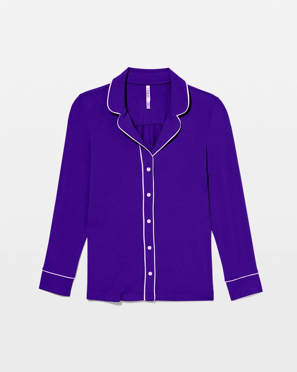 PASSIONFLOWER - Long-Sleeve Notch Collar Pajama Top
