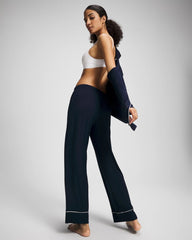 NIGHTFALL NAVY - Solid Piped Pajama Pants