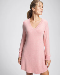 CAMEO PINK/DUSTY ROSE - Long Sleeve Sleepshirt