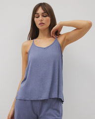 HEATHER DUSK - Lightweight Rib Knit Pajama Cami
