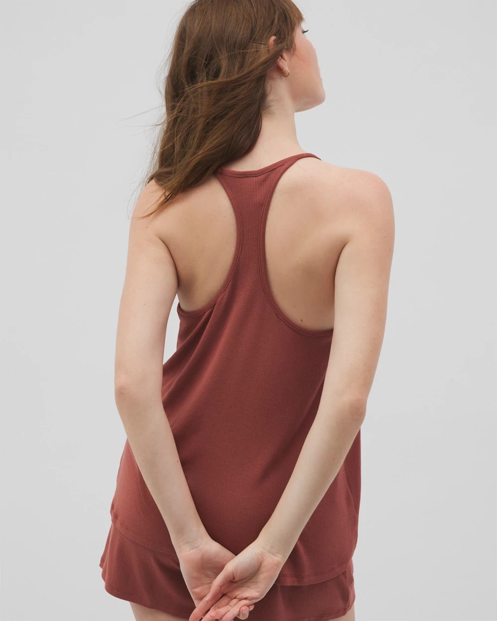 SPICED MAHOGANY - Lightweight Rib Knit Pajama Cami