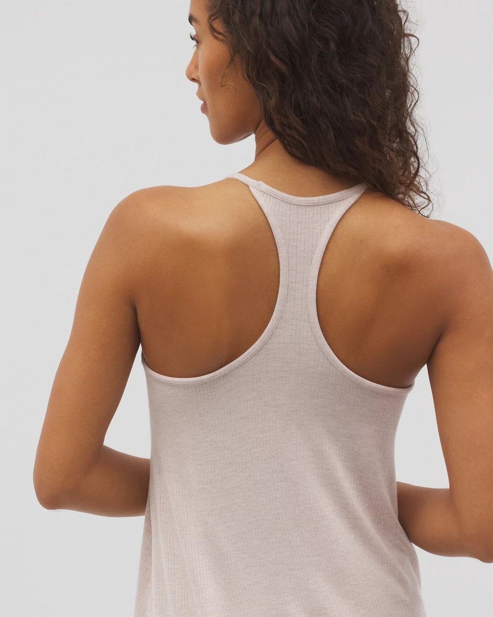 HEATHER BARELY THERE - Lightweight Rib Knit Pajama Cami
