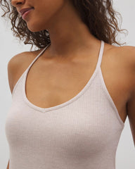HEATHER BARELY THERE - Lightweight Rib Knit Pajama Cami
