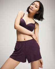 PLUM PERFECT - Lightweight Rib Knit Pajama Shorts