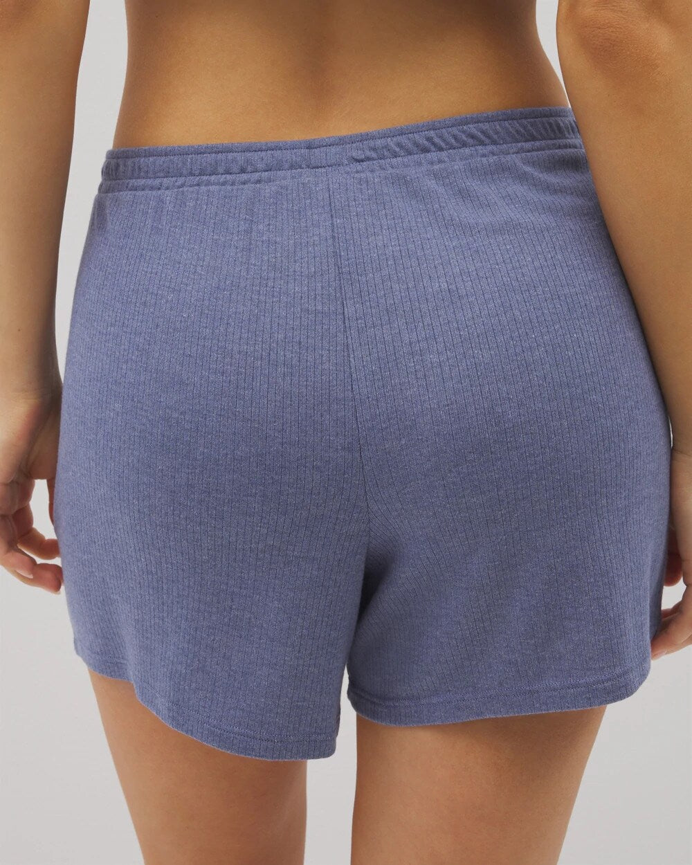 HEATHER DUSK - Lightweight Rib Knit Pajama Shorts