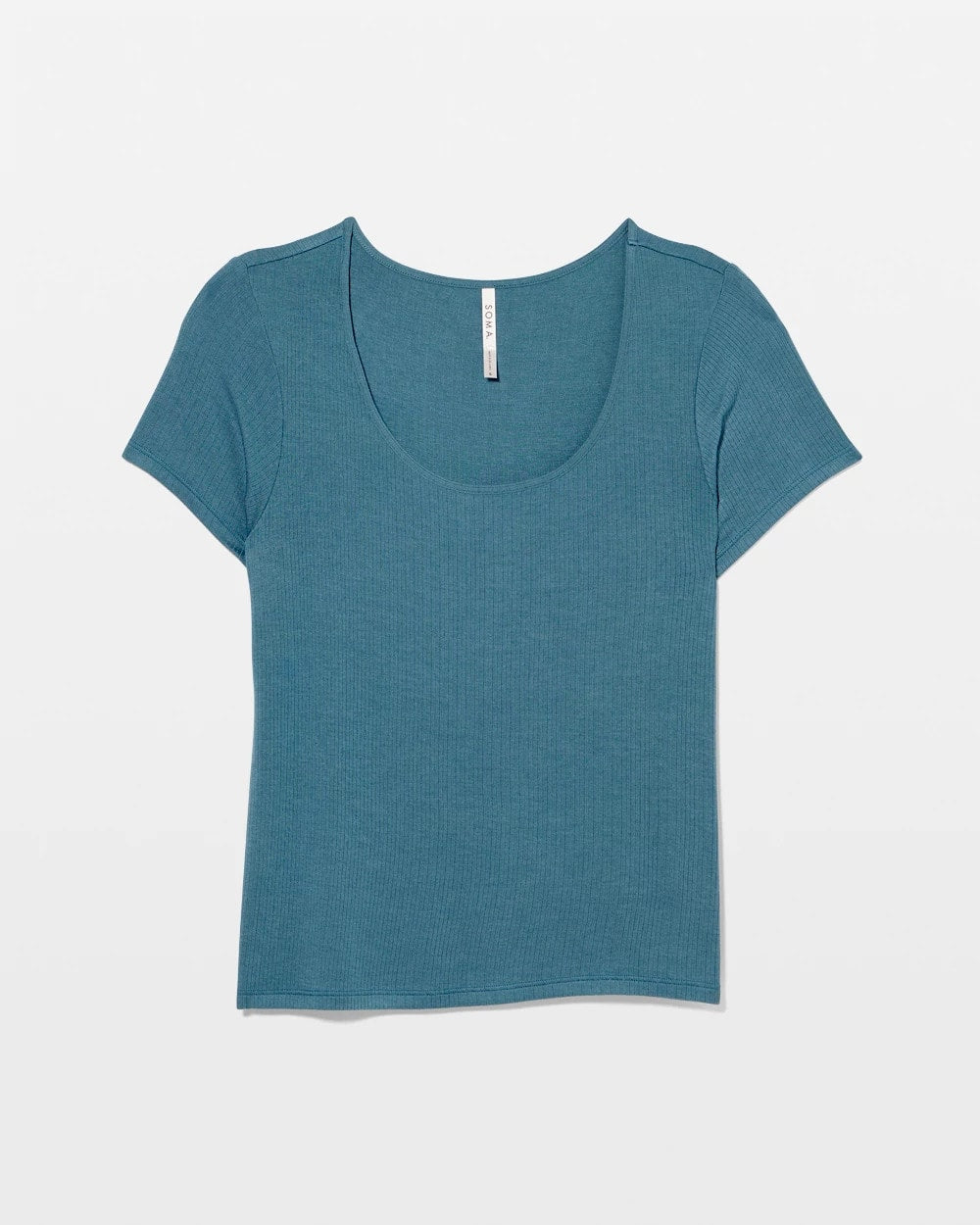 TAPESTRY - Lightweight Rib Knit Short Sleeve Pajama Tee