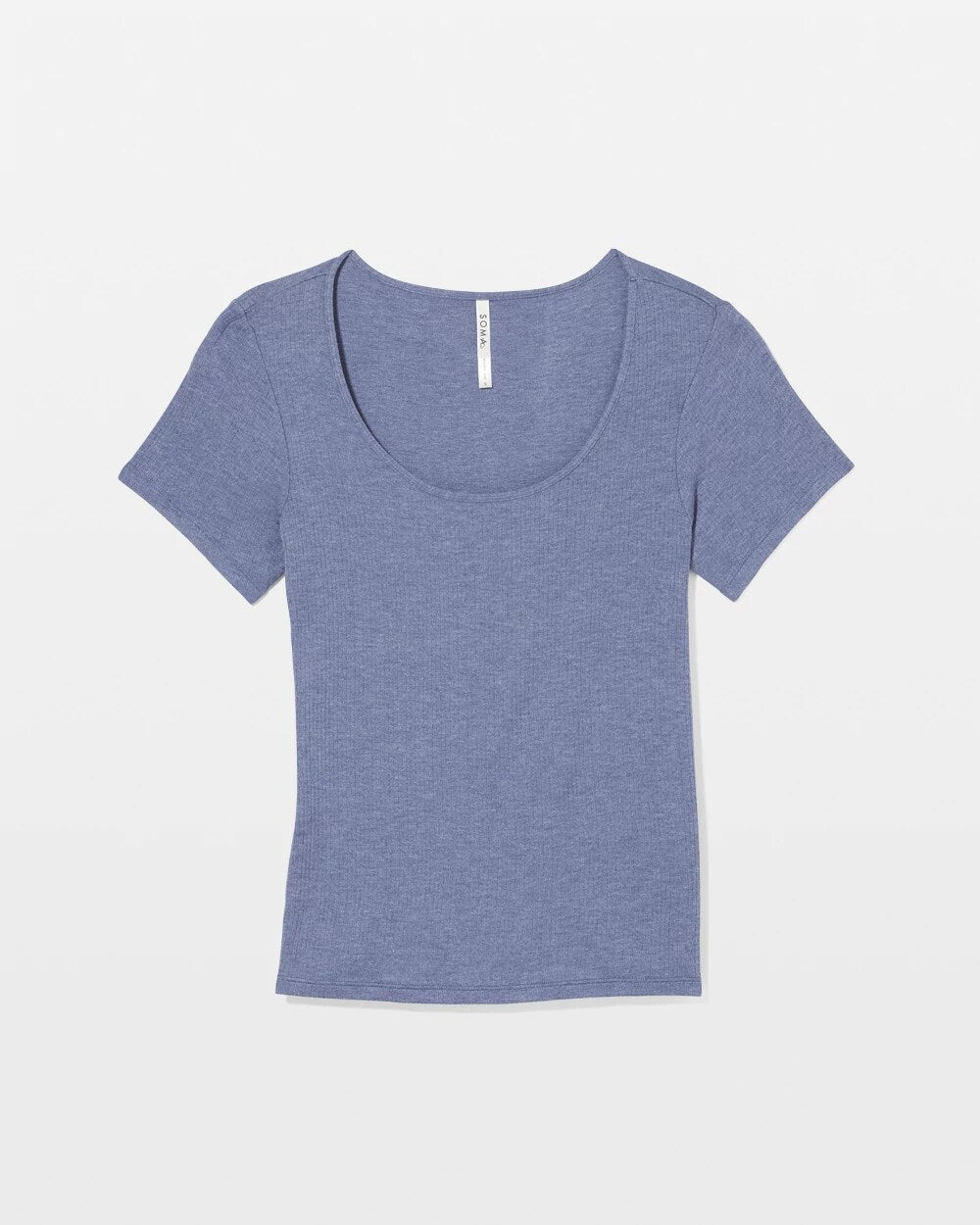 HEATHER DUSK - Lightweight Rib Knit Short Sleeve Pajama Tee