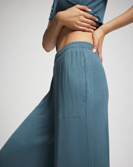 TAPESTRY - Lightweight Rib Knit Wide Leg Pajama Pants
