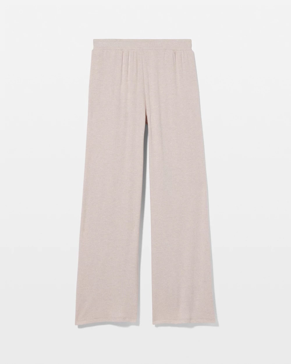 HEATHER BARELY THERE - Lightweight Rib Knit Wide Leg Pajama Pants