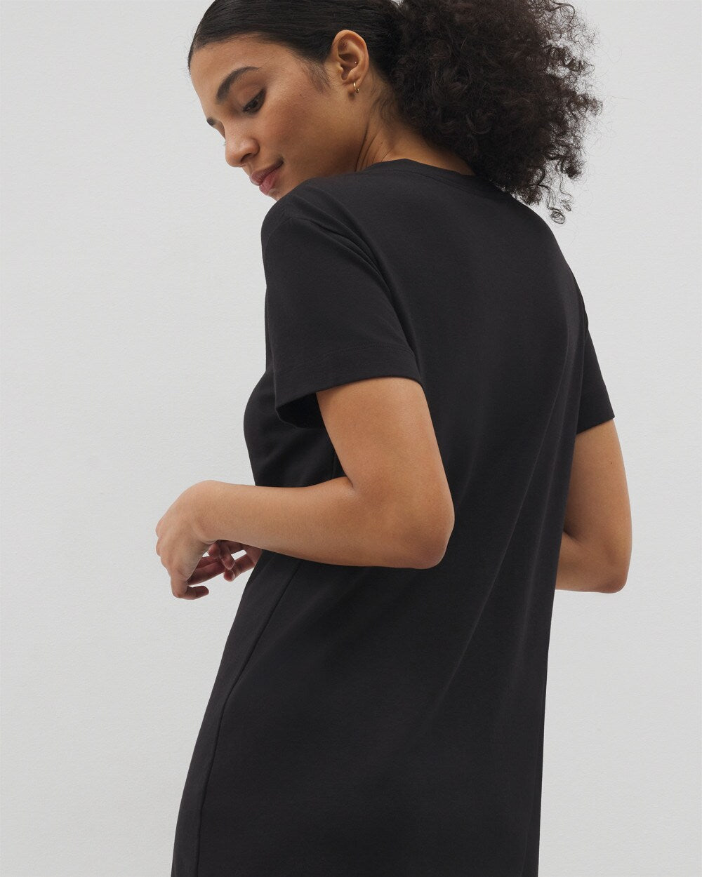 BLACK - Short-Sleeve Sleepshirt