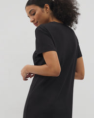 BLACK - Short-Sleeve Sleepshirt