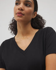 BLACK - Short-Sleeve Sleepshirt