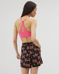 SHAKE YOUR PALM PALMS BLK - Long Pajama Shorts