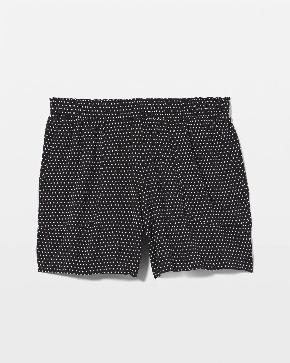 THOUGHTFUL DOT BLACK - Long Pajama Shorts