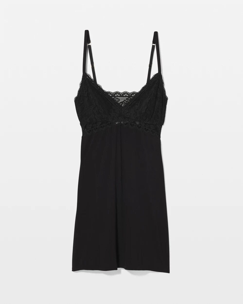 BLACK - Soft Support Lace Chemise