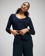 NIGHTFALL NAVY - Long-Sleeve Pajama Top
