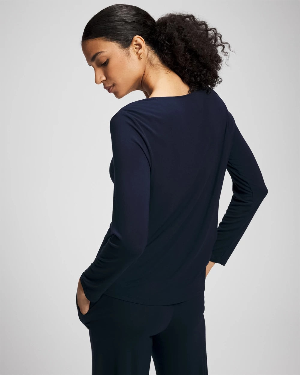 NIGHTFALL NAVY - Long-Sleeve Pajama Top