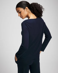 NIGHTFALL NAVY - Long-Sleeve Pajama Top