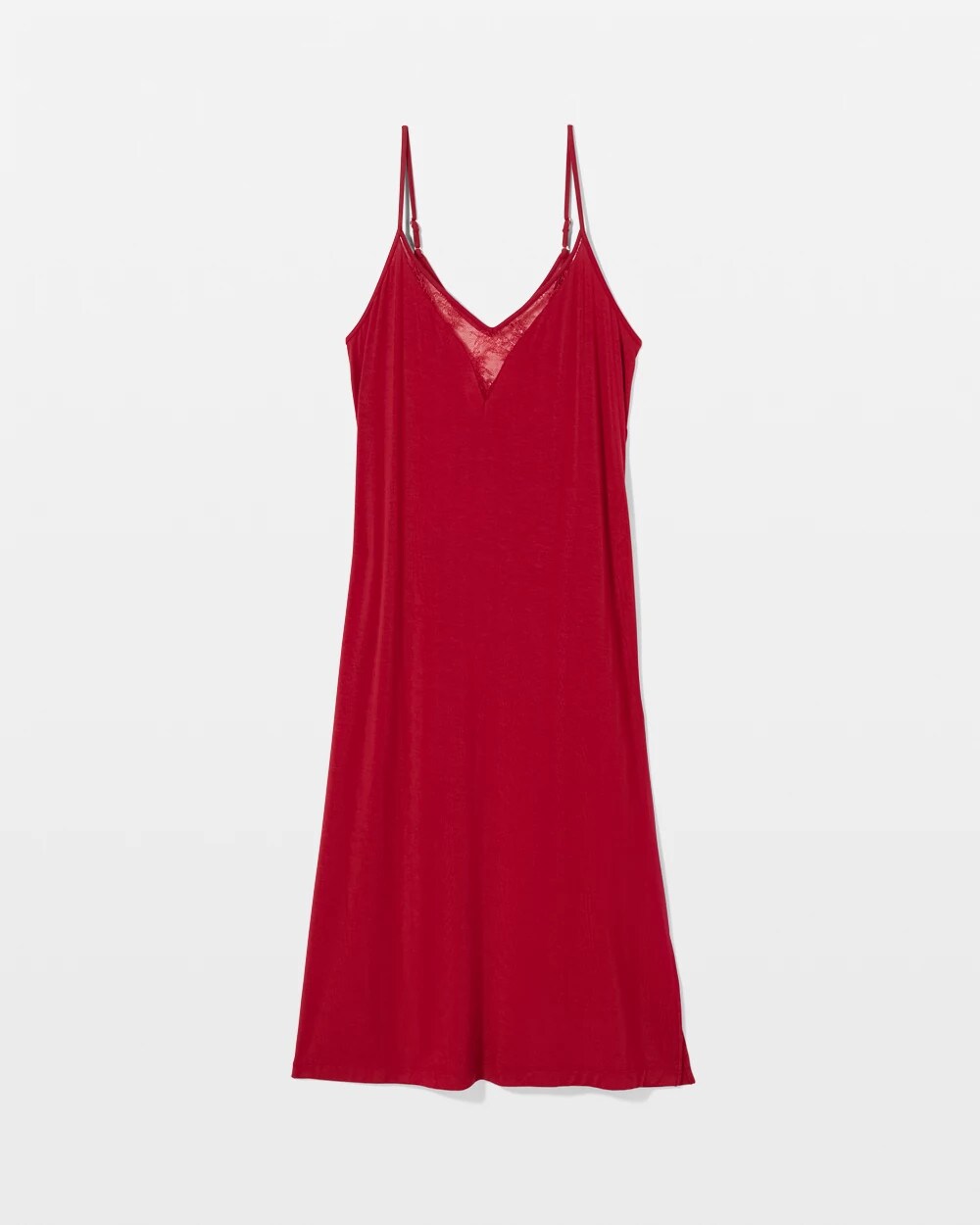 PAINT THE TOWN RED - Lace Midi Nightgown